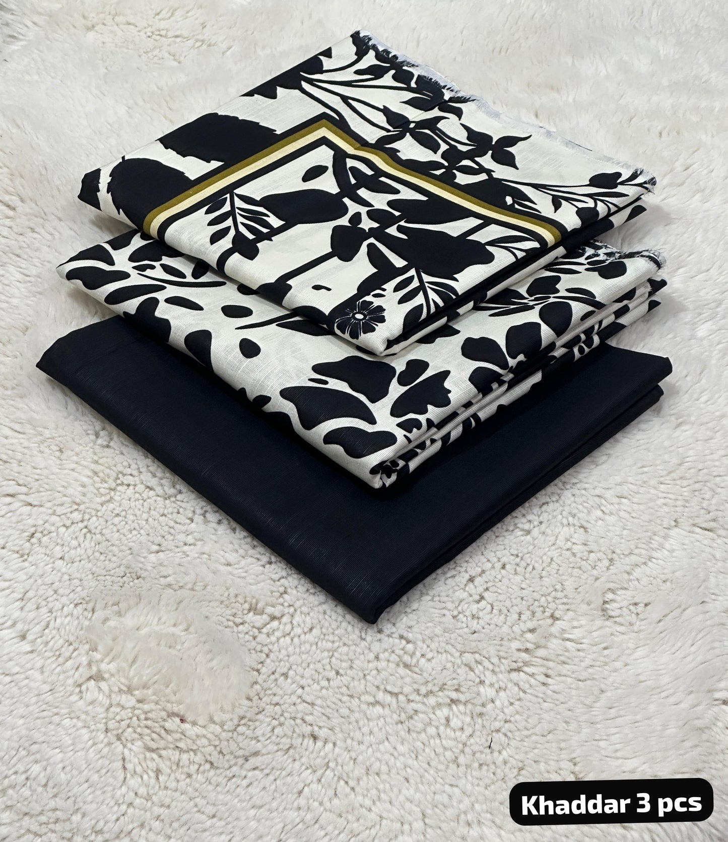 Nishat Khaddar 3PC Suit – Printed Shirt, Trouser & Dupatta