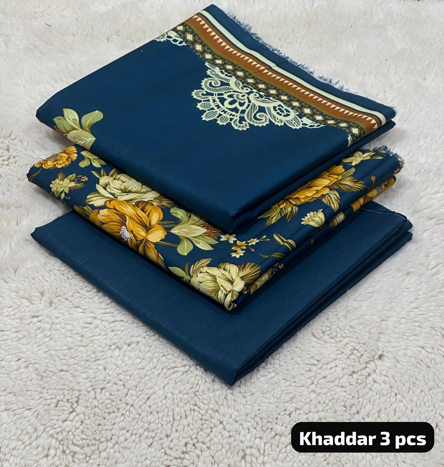 Nishat Khaddar 3PC Suit – Printed Shirt, Trouser & Dupatta