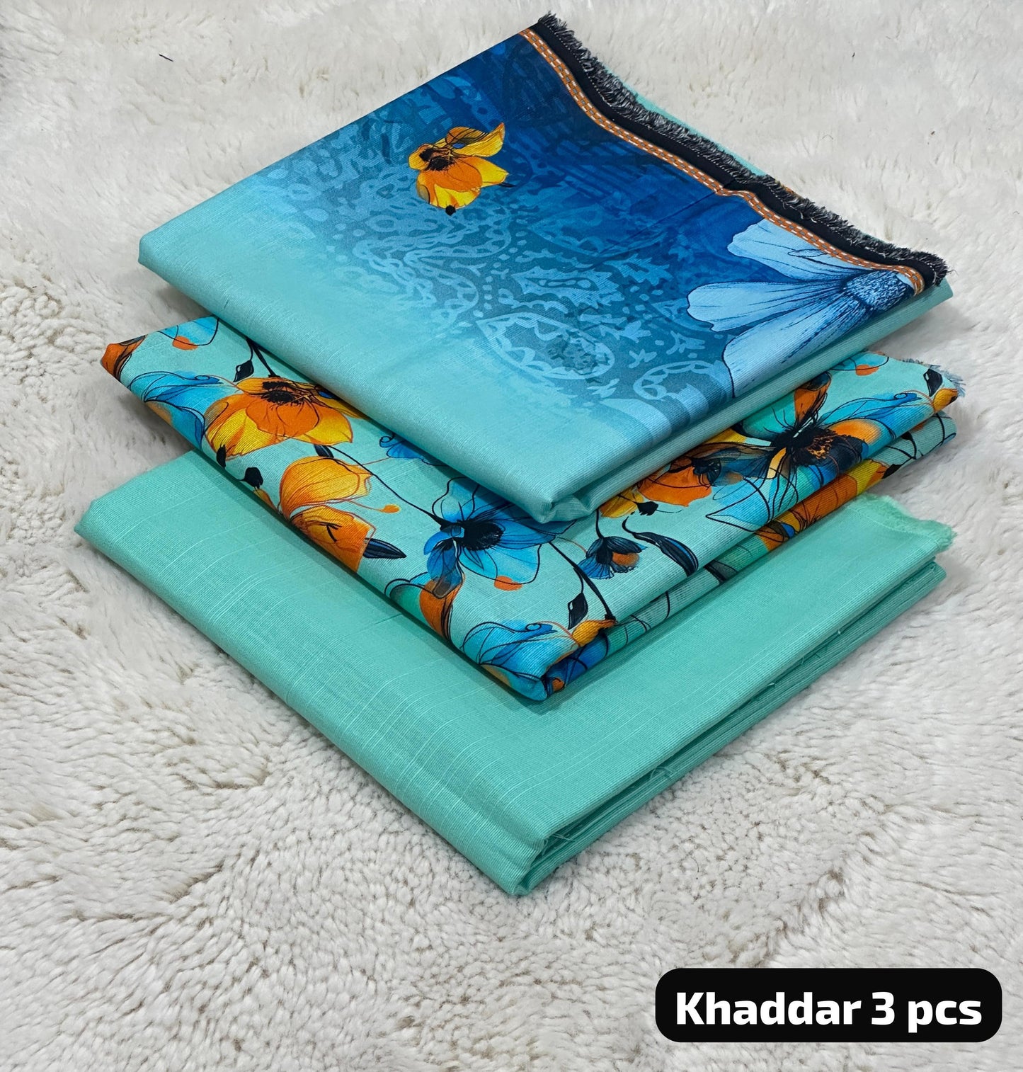 Nishat Khaddar 3PC Suit – Printed Shirt, Trouser & Dupatta