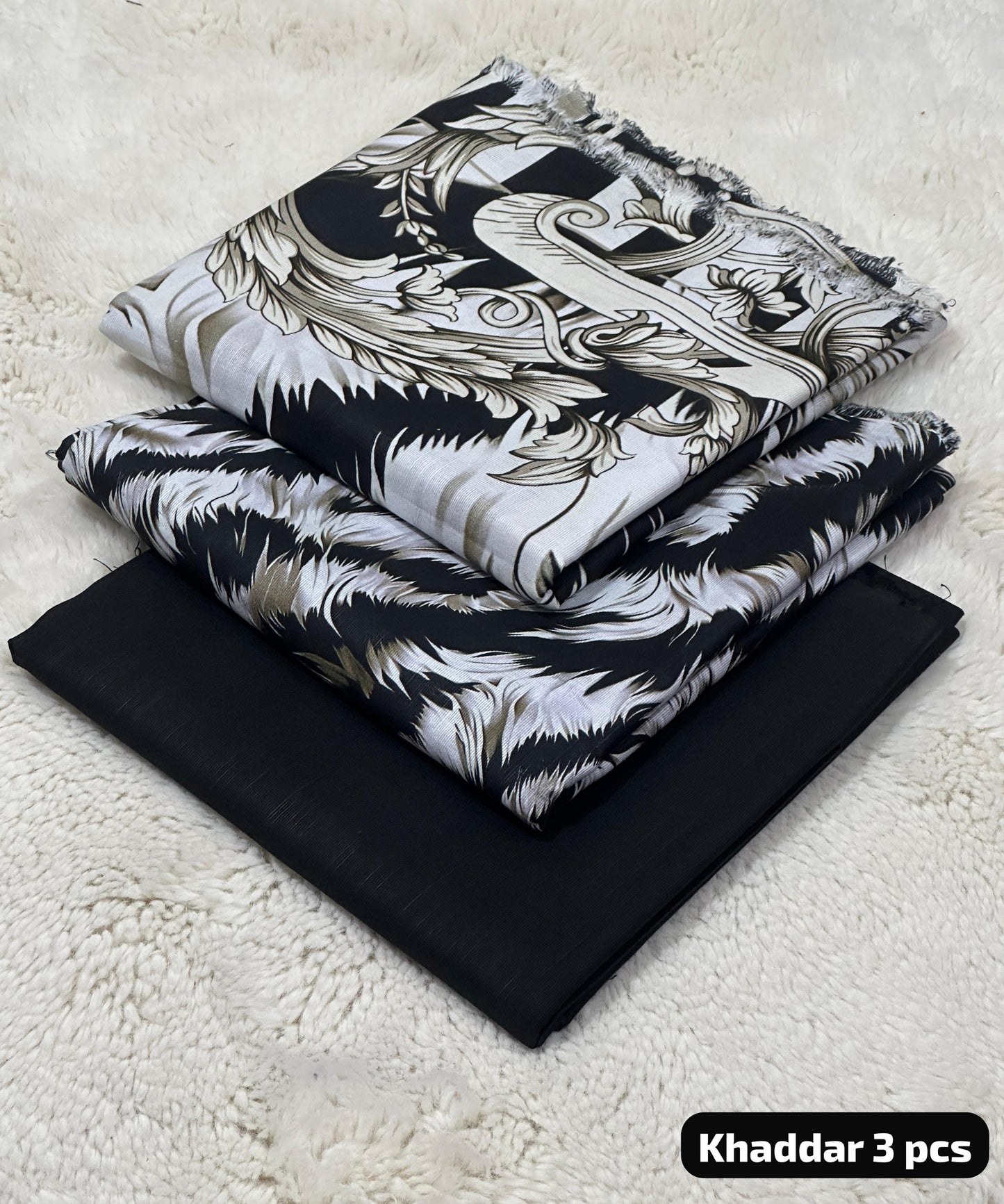 Nishat Khaddar 3PC Suit – Printed Shirt, Trouser & Dupatta