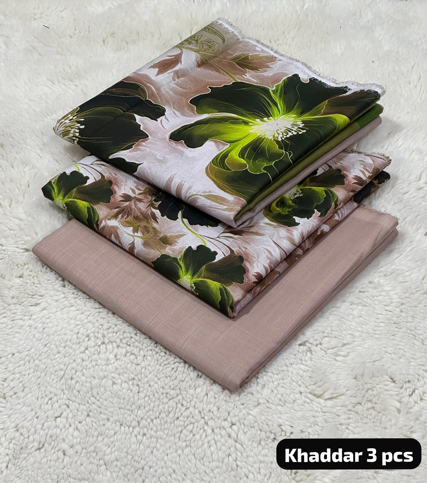 Nishat Khaddar 3PC Suit – Printed Shirt, Trouser & Dupatta