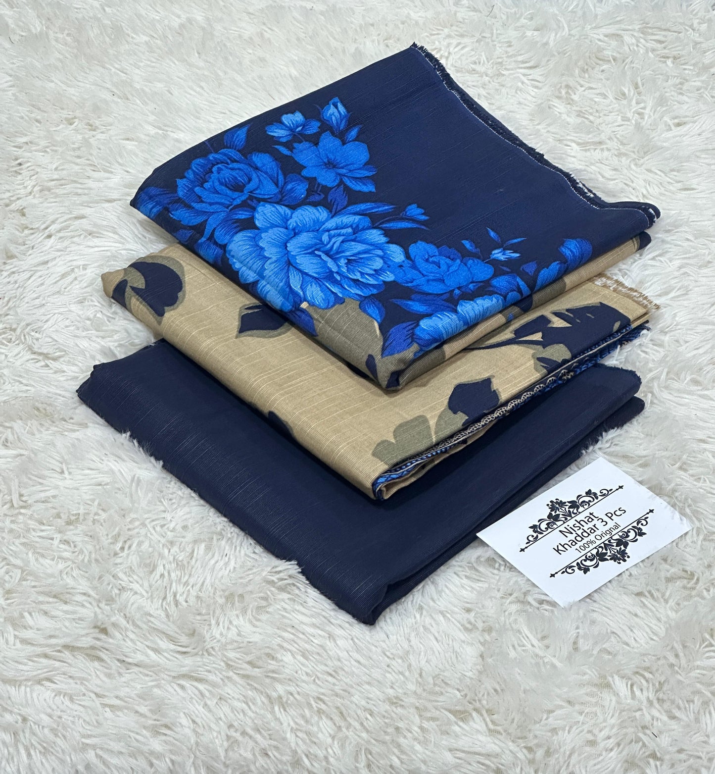 Nishat Khaddar 3PC Suit – Printed Shirt, Trouser & Dupatta