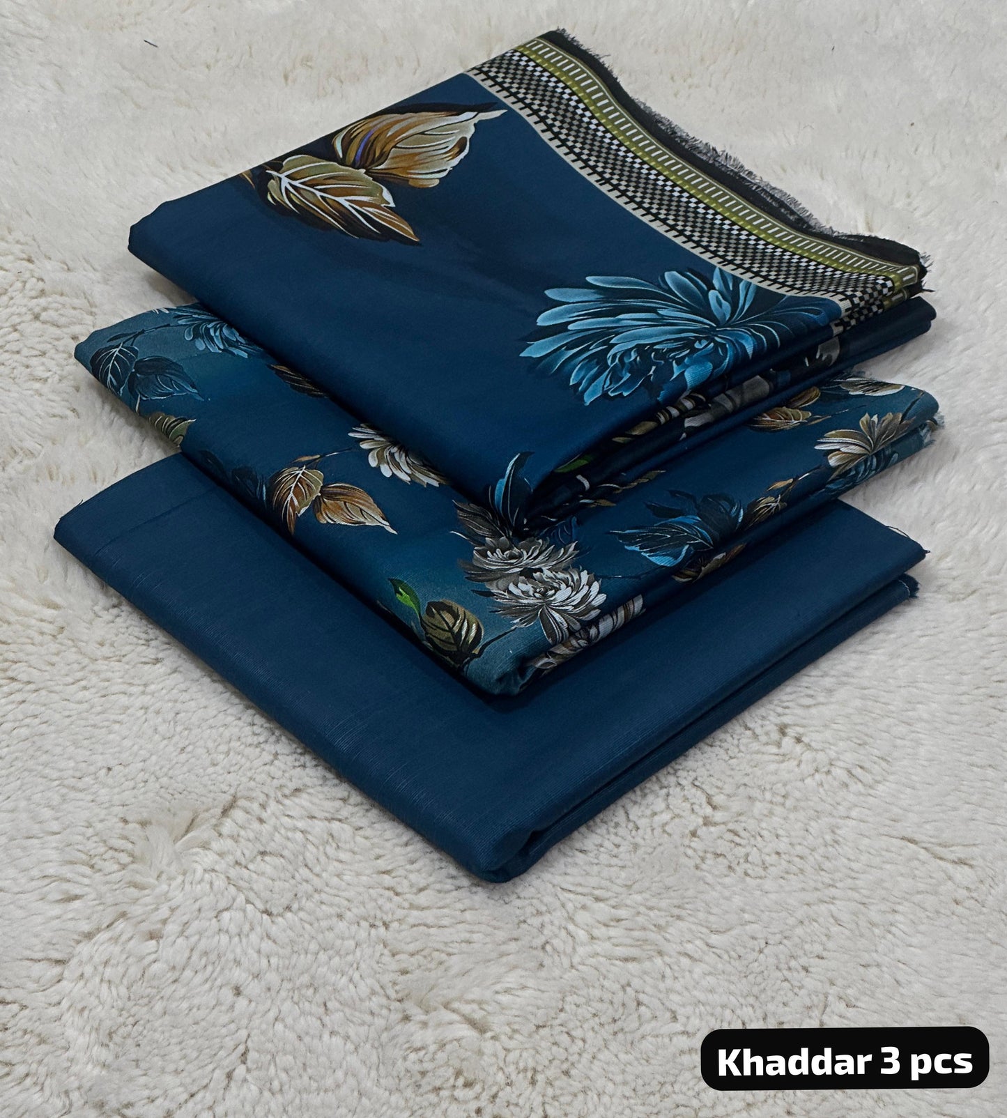 Nishat Khaddar 3PC Suit – Printed Shirt, Trouser & Dupatta