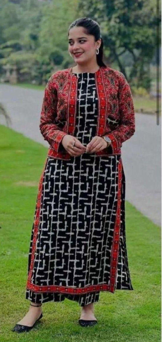 BINSAEED 3PC Khaddar Collection – Printed Winter Suits