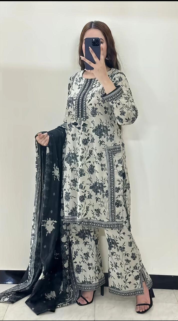 BINSAEED 3PC Khaddar Collection – Printed Winter Suits