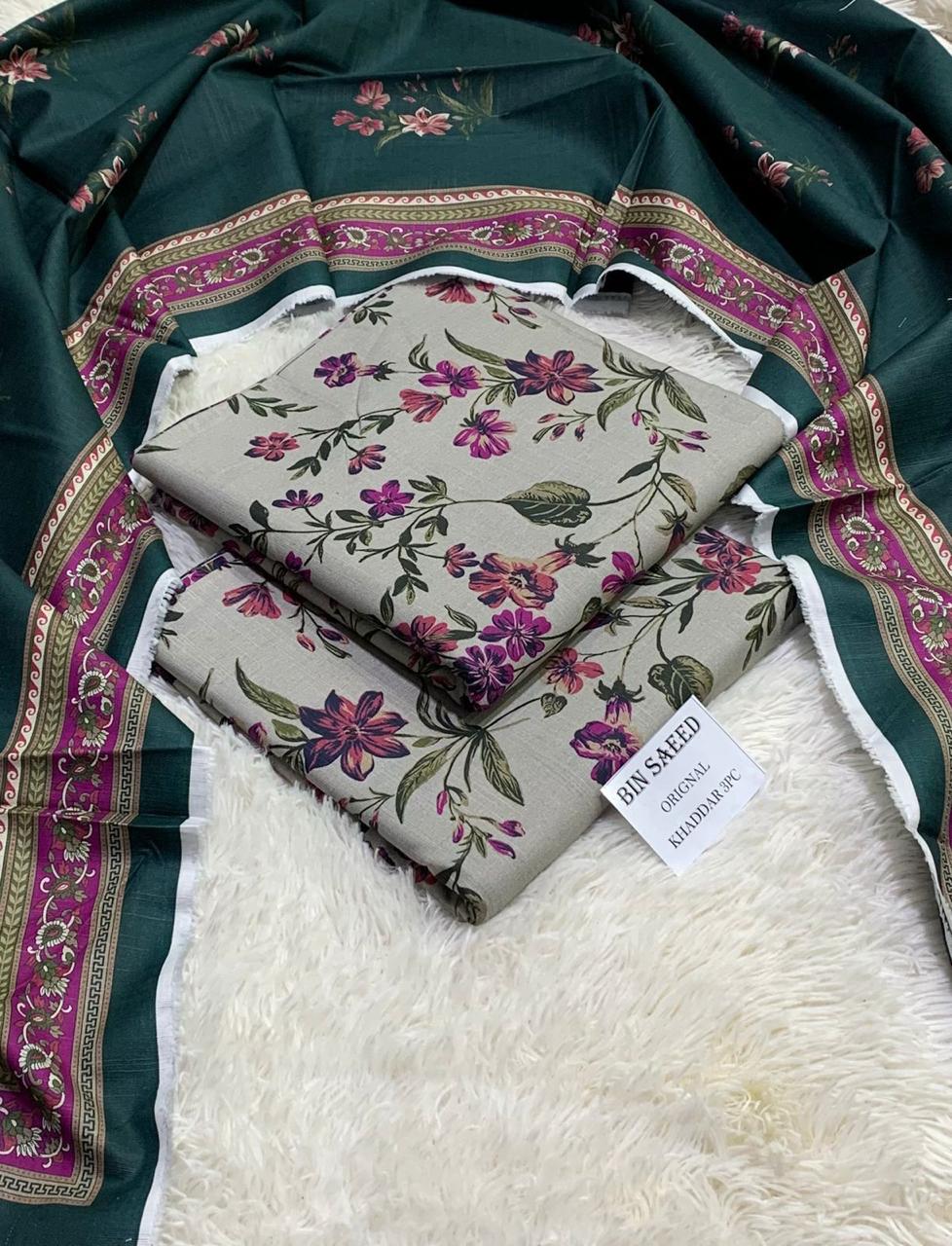 BINSAEED 3PC Khaddar Collection – Printed Winter Suits