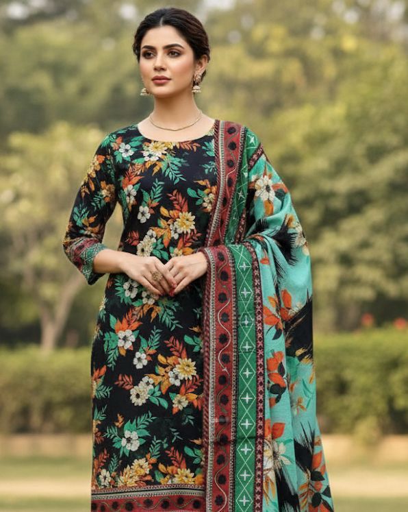 BINSAEED 3PC Printed Khaddar Collection – Winter Unstitched Dresses 2025