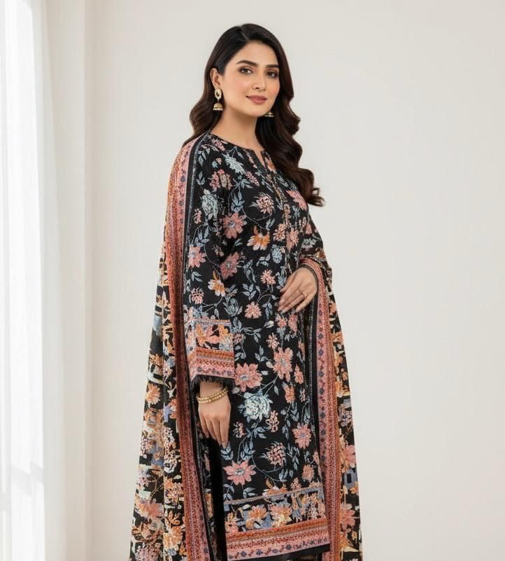 BINSAEED 3PC Printed Khaddar Collection – Winter Unstitched Dresses 2025