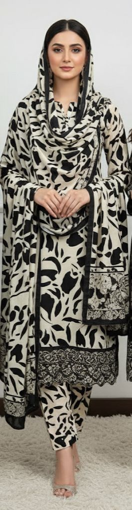 BINSAEED 3PC Printed Khaddar Collection – Winter Unstitched Dresses 2025