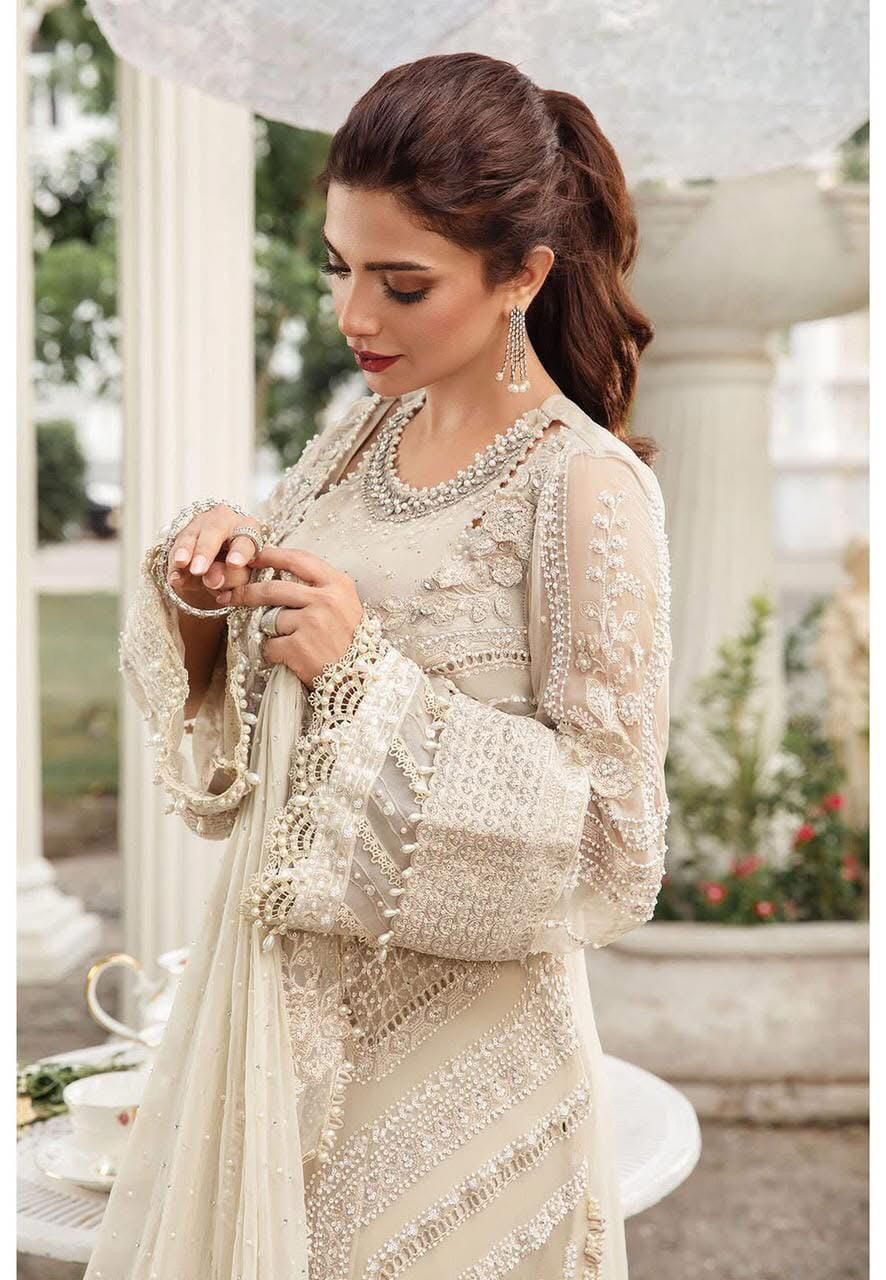 Maria B Chiffon 3PC Luxury Suit – Heavy Embroidery (Premium Version)