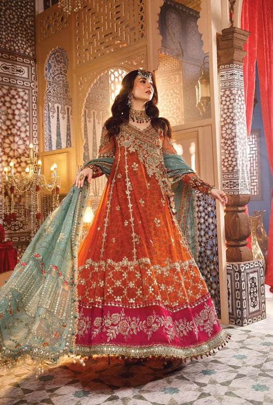 Embroidered Net & Organgza Luxury Party Wear