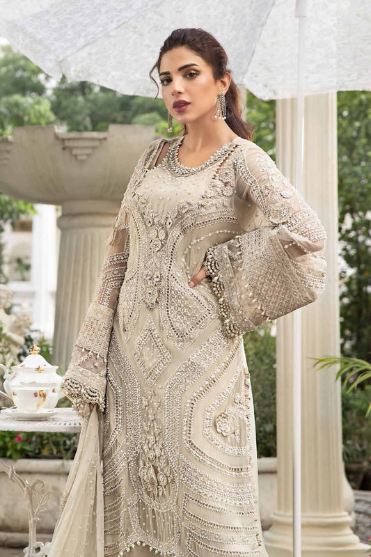 Maria B Chiffon 3PC Luxury Suit – Heavy Embroidery (Premium Version)