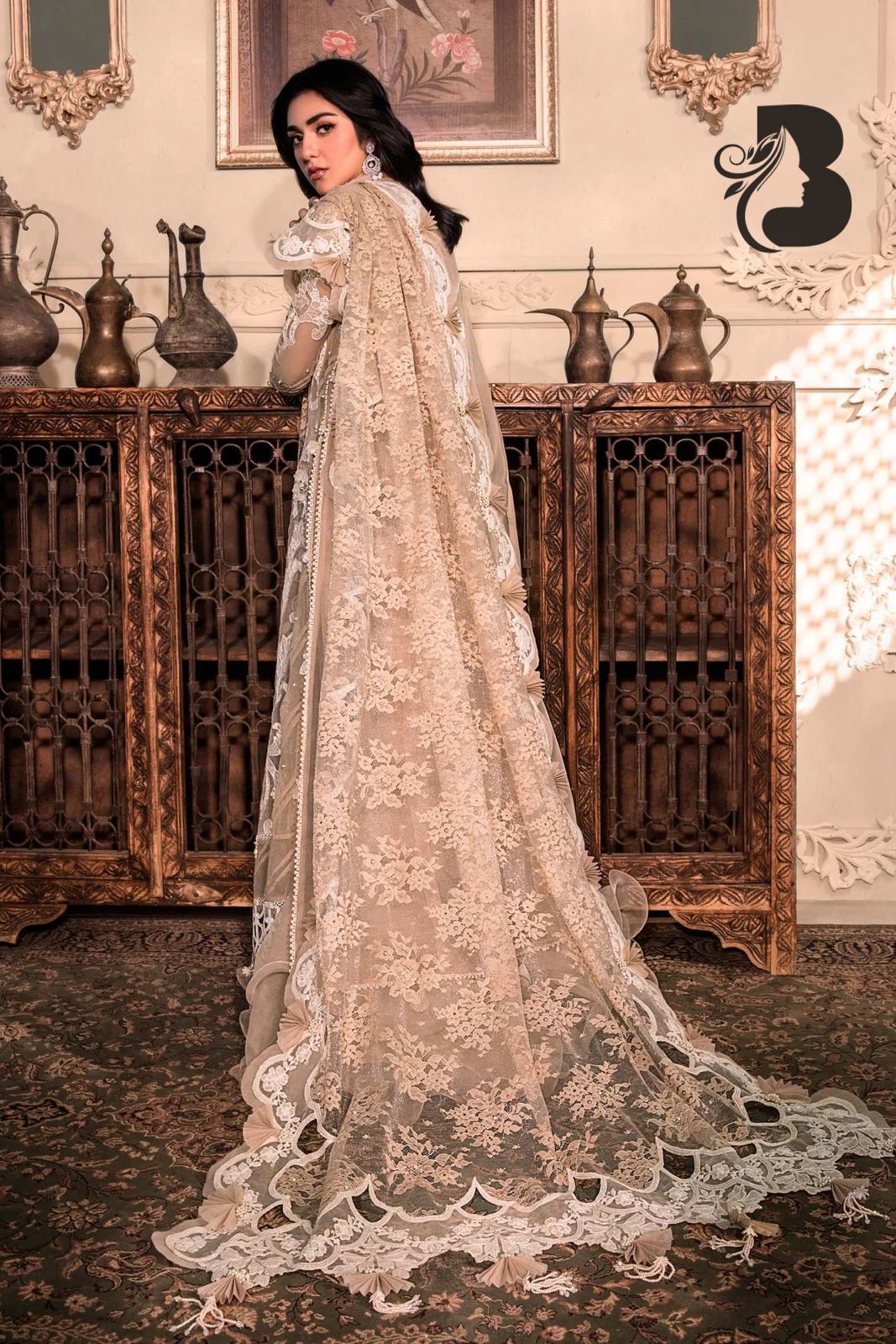 Maria B Heritage Edition 2023 – Heavy Embroidered Organza Dress