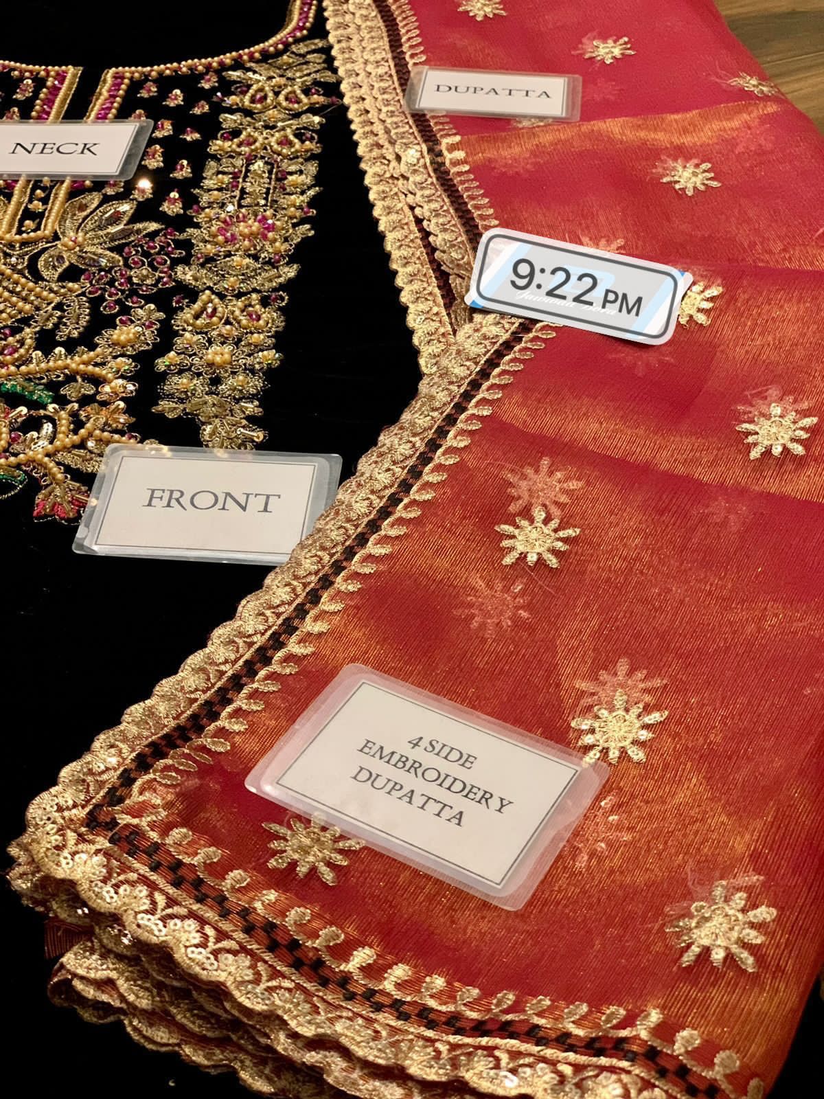 Baroque Chantalee Velvet Embroidered Suit
