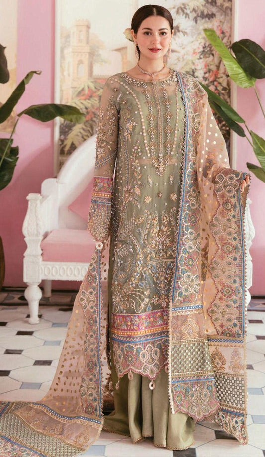 ELAF Luxury Organza Embroidered Work | 3PC Women’s Wedding Collection 2025