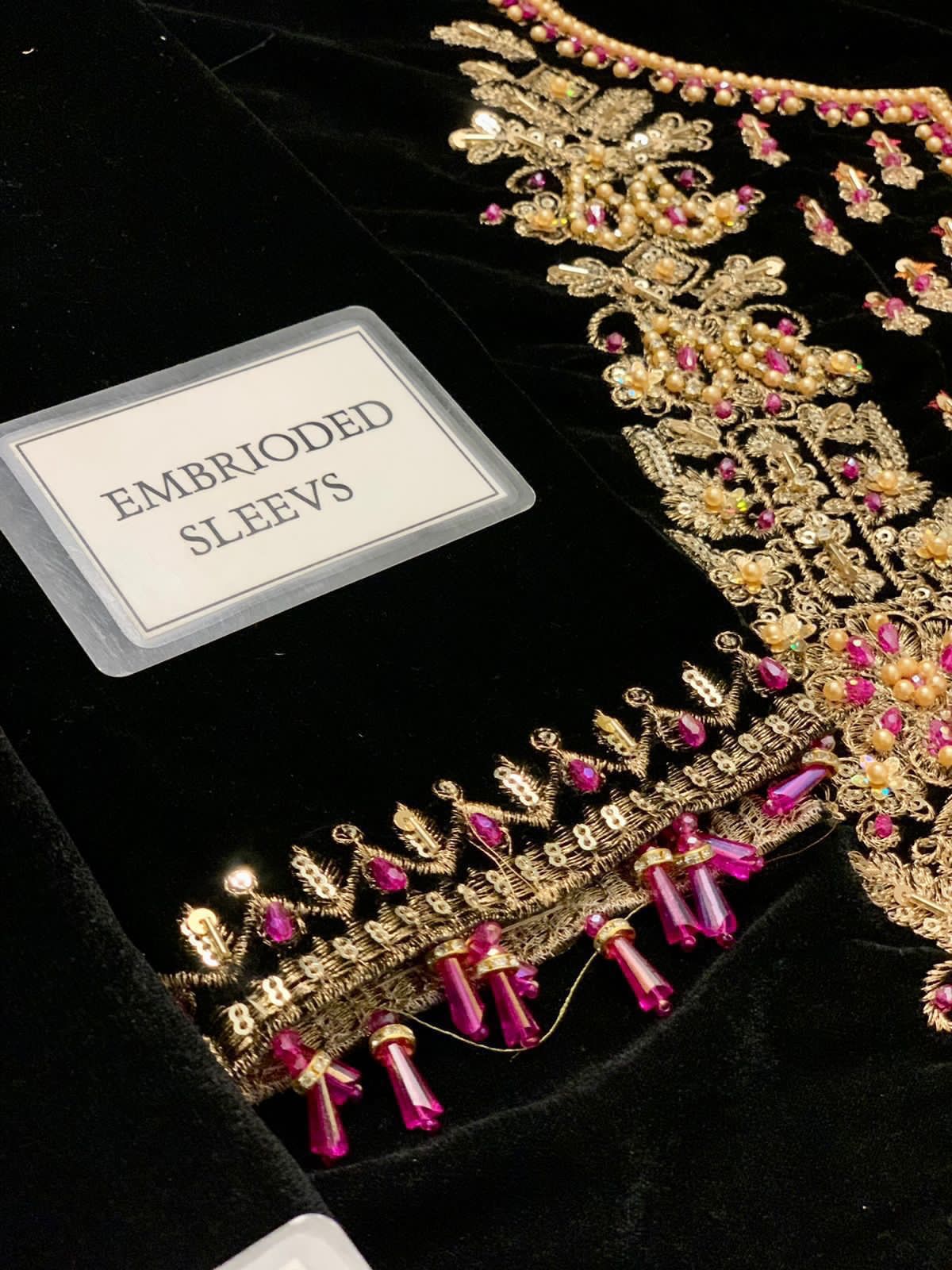 Baroque Chantalee Velvet Embroidered Suit