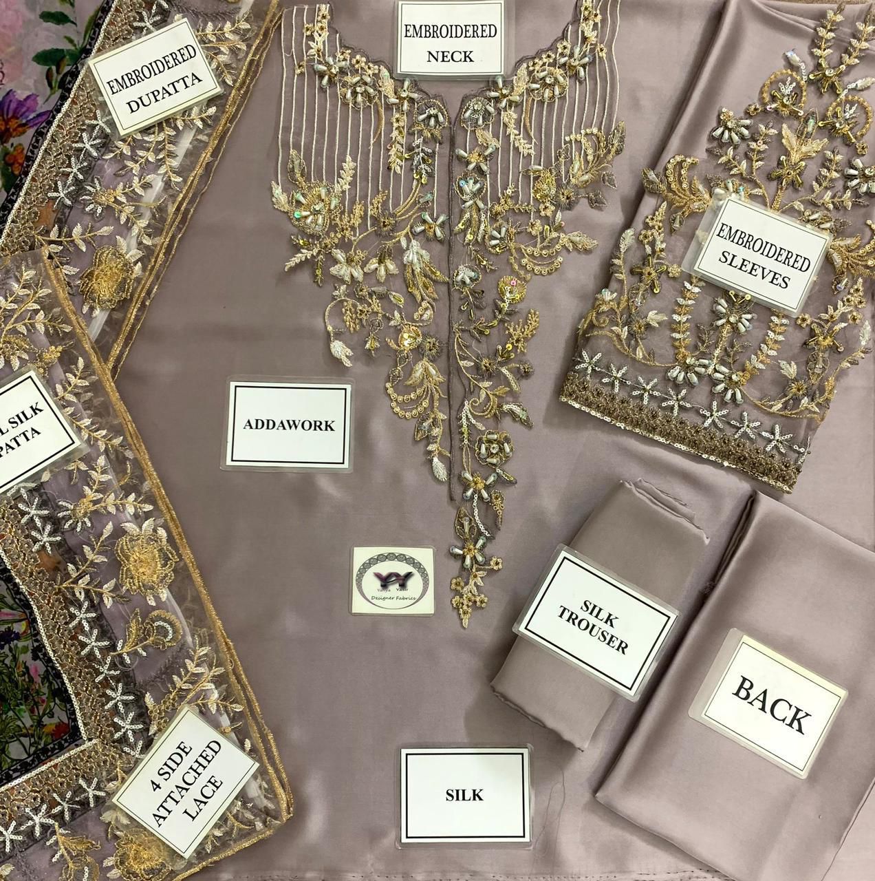 Azure Silk Festive Collection – Luxury Unstitched Silk Embroidered Suit for Wedding & Party Wear