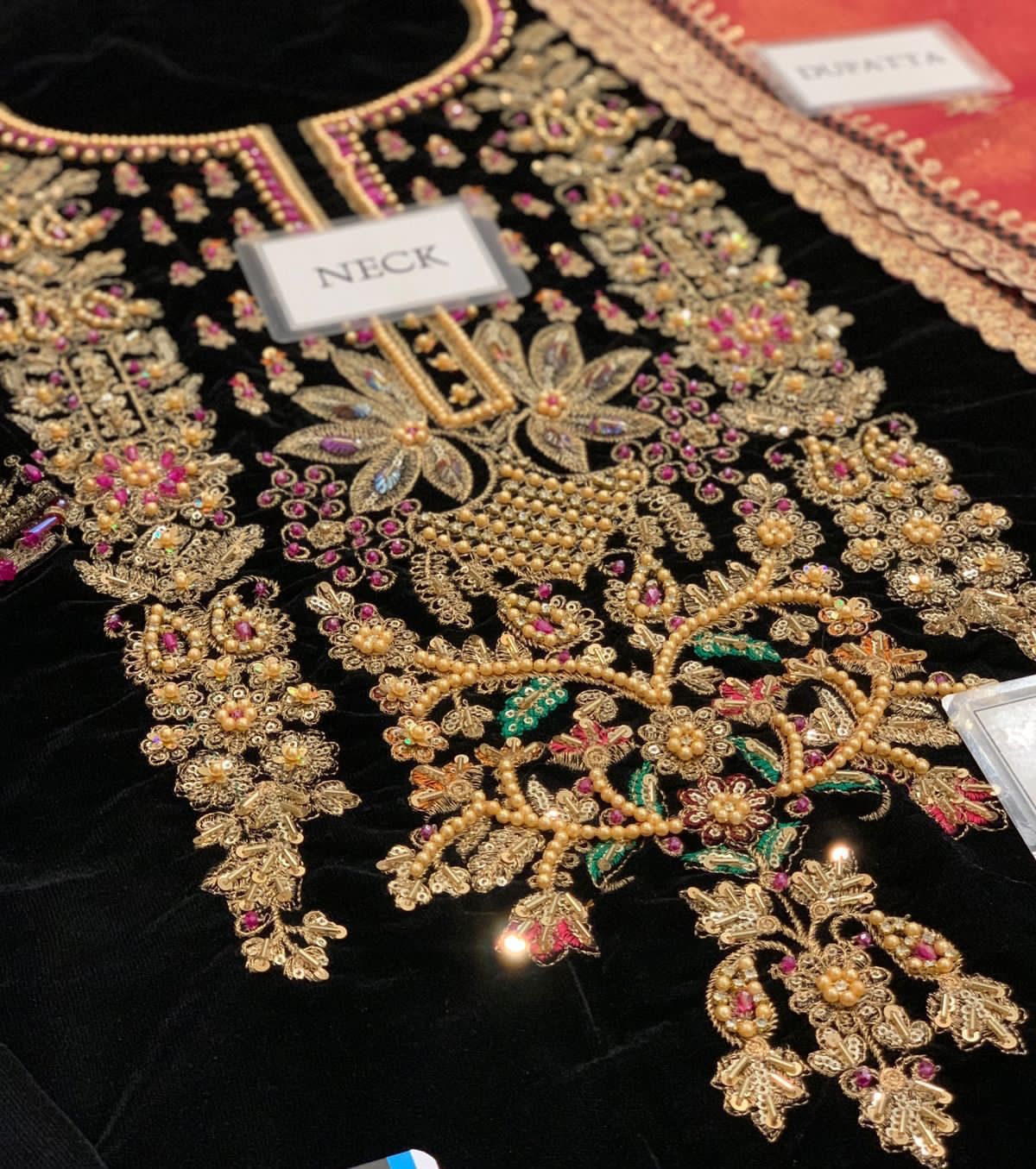 Baroque Chantalee Velvet Embroidered Suit